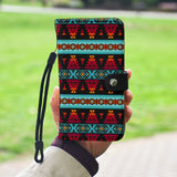 GB-HW0011313 Turtle Pattern Native American Wallet Phone Case