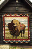 GB-NAT00901 Bison Pattern Native American Premium Quilt