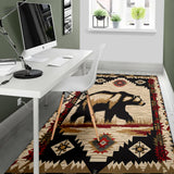 GB-NAT00900 Bear Native American Area Rug