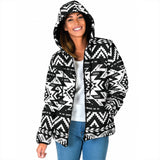 GB-NAT00441 Pattern Native Women's Padded Hooded Jacket