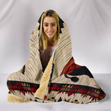 QLT-0015 Bison Pattern Native Hooded Blanket