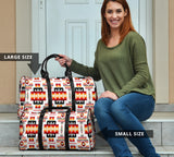 GB-NAT00075 White Tribes Pattern Native Travel Bag