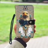 WPC0005 Eagle Tribe Design Native American Wallet Phone Case