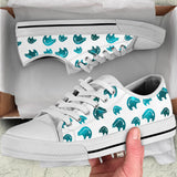 LTS0002-01 Bear Symbol Native American Low Top Canvas Shoe