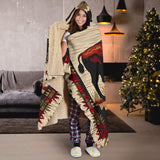 QLT-0015 Bison Pattern Native Hooded Blanket