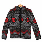 GB-NAT00595 Tribe Design Native Women's Padded Hooded Jacket