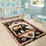 GB-NAT00900 Bear Native American Area Rug