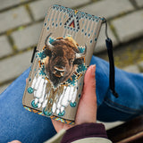 WPC0007 Bison Tribe Design Native American Wallet Phone Case