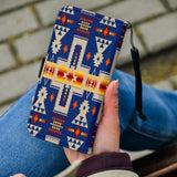 Powwow Storegb nat00062 04 navy tribe design native american wallet phone case new