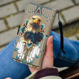 WPC0005 Eagle Tribe Design Native American Wallet Phone Case