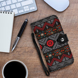 GB-HW0011306 Tribe Pattern Native Wallet Phone Case