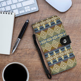 GB-NAT00750 Pattern Yellow Native American Wallet Phone Case