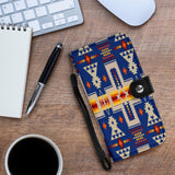 Powwow Storegb nat00062 04 navy tribe design native american wallet phone case new