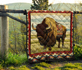 GB-NAT00901 Bison Pattern Native American Premium Quilt