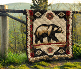 GB-NAT00900 Bear Pattern Native American Premium Quilt