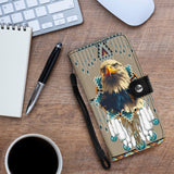 WPC0005 Eagle Tribe Design Native American Wallet Phone Case