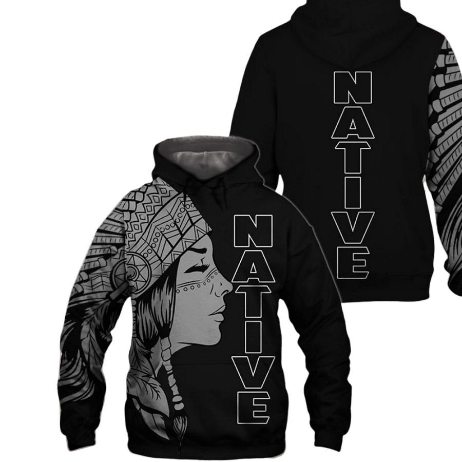 Powwow StoreHD0012270 Pattern Native Pride 3D Hoodie