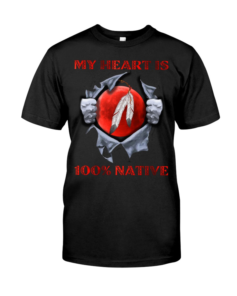 Powwow StoreMy Heart Is 100% Native Classic TShirt