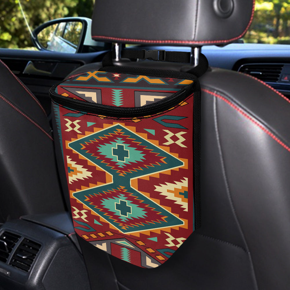 Powwow StoreGBNAT00061 Pattern Native Car Garbage Bag