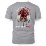 Heart Of A Warrior Soul Of A Wolf Red Unisex 2D T-Shirt - NAT240803-M004