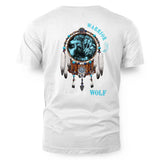 Heart Of A Warrior Soul Of A Wolf Blue 2D T-shirt - NAT240803-M001