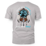 Heart Of A Warrior Soul Of A Wolf Blue 2D T-shirt - NAT240803-M001