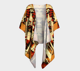 Southwest Yellow Symbol Native American Draped Kimono