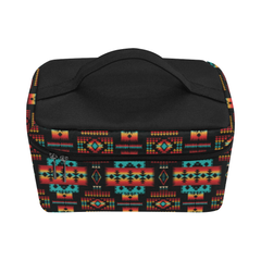 GB-NAT00046-02 Black Native Tribes Pattern Native American Isothermic Bag - Powwow Store