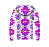GB-NAT00720-01 Purple Pattern Native 3D Fleece Hoodie