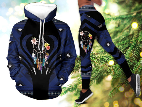 Powwow StoreHLS0090 Pattern  Native 3D Hoodie Legging Set