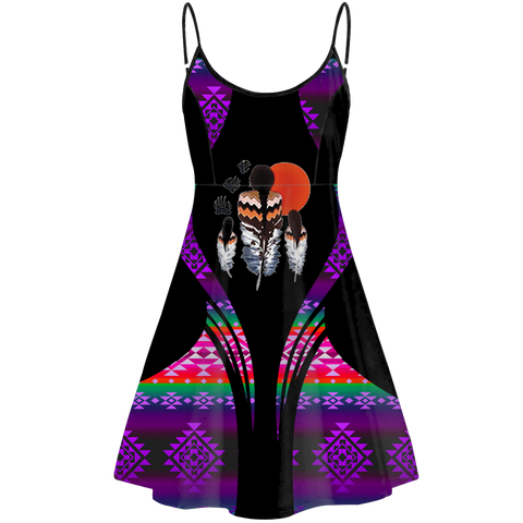 STD0023 Pattern Native American Strings Dress