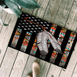 GB-NAT00108 Flag Feather Native Doormat