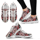 Ethnic Red Gray Pattern Native American Sneaker