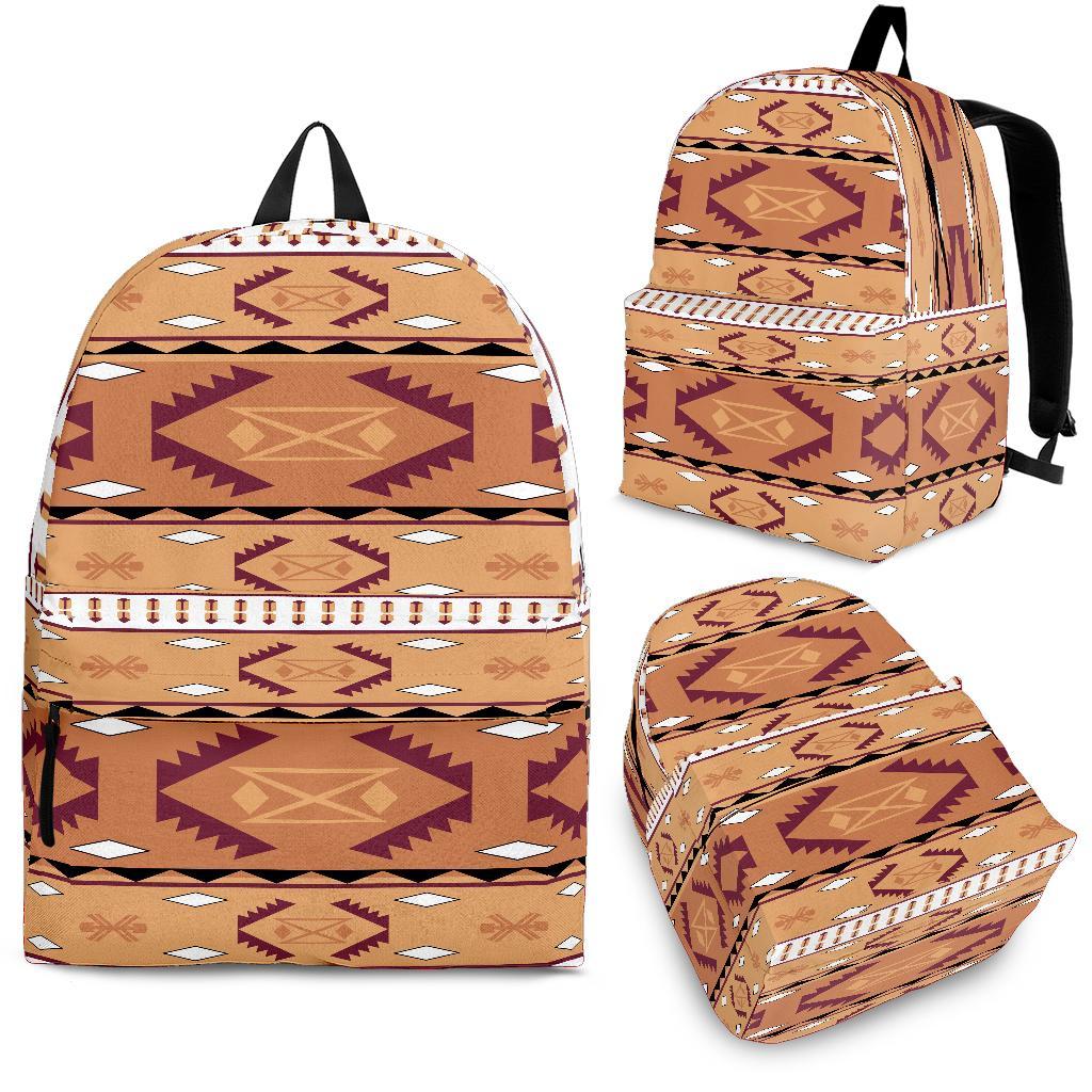 Native Pink Geometric Pattern Native American Backpack