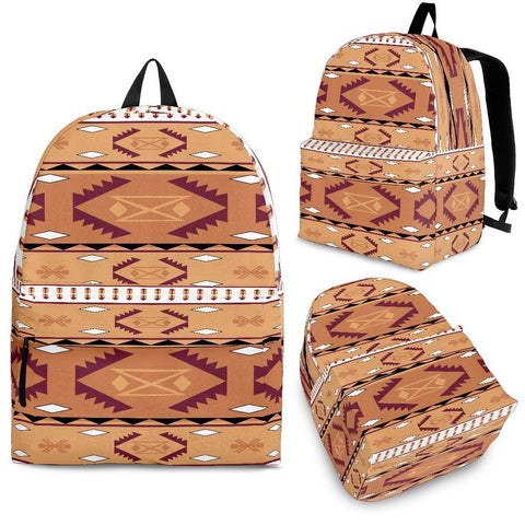 Native Pink Geometric Pattern Native American Backpack - Powwow Store