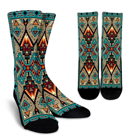 GB-NAT00016-SOCK01 Native American Culture Design Crew Socks