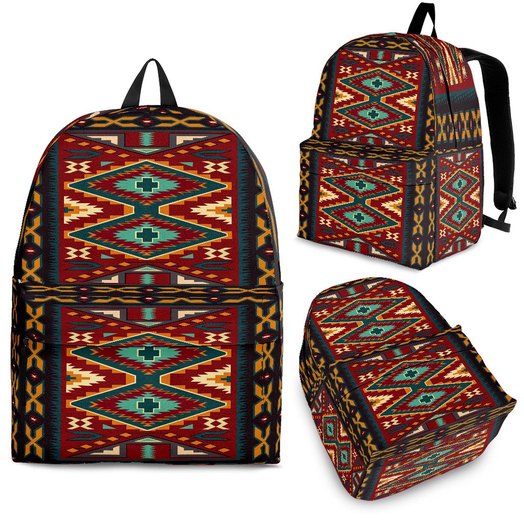 Red Native American Backpack