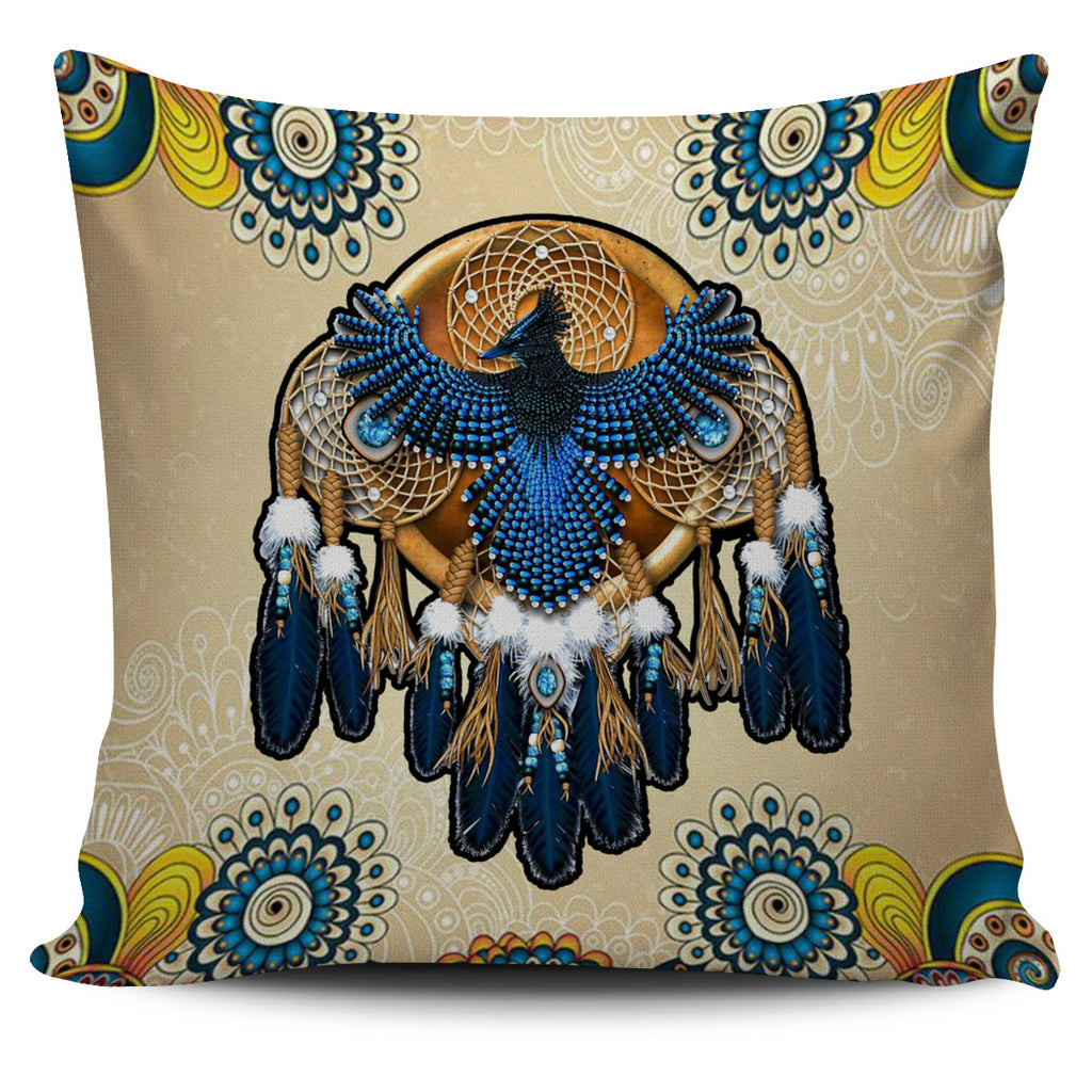 Powwow Store gb nat00131 blue thunderbird native american pillow covers