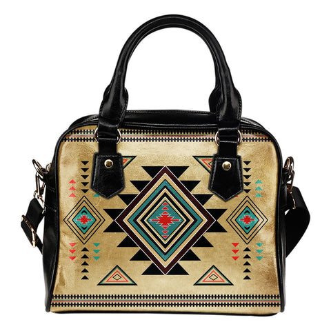 Southwest Symbol Native American Premium Leather Handbag