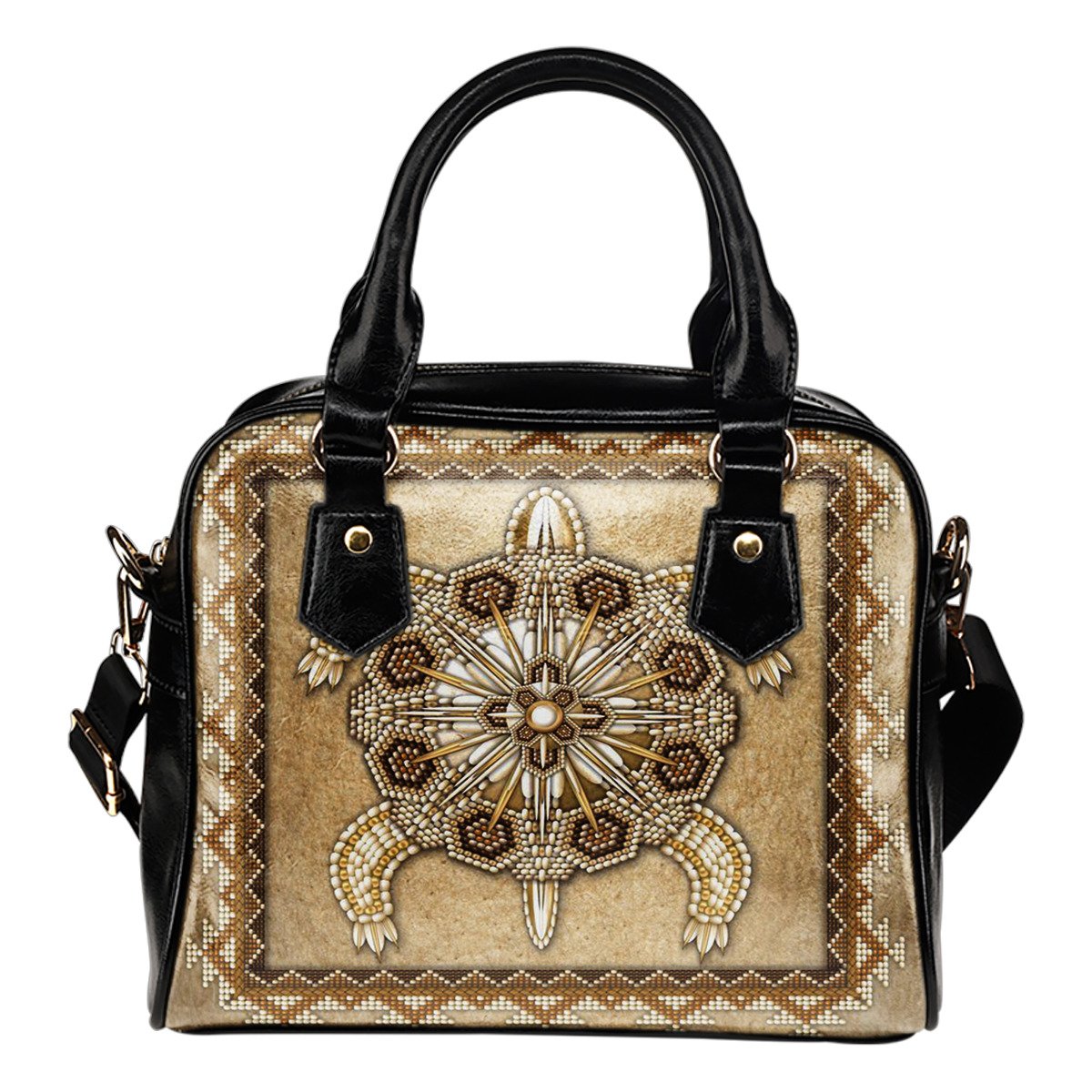 Turble Symbol Native American Premium Leather Handbag - Powwow Store