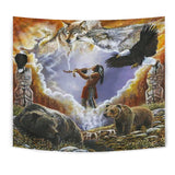 GB-NAT0006 Calling The Totem Native American Tapestry