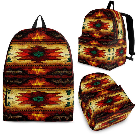 Southwest Brown Symbol Native American Backpack - Powwow Store