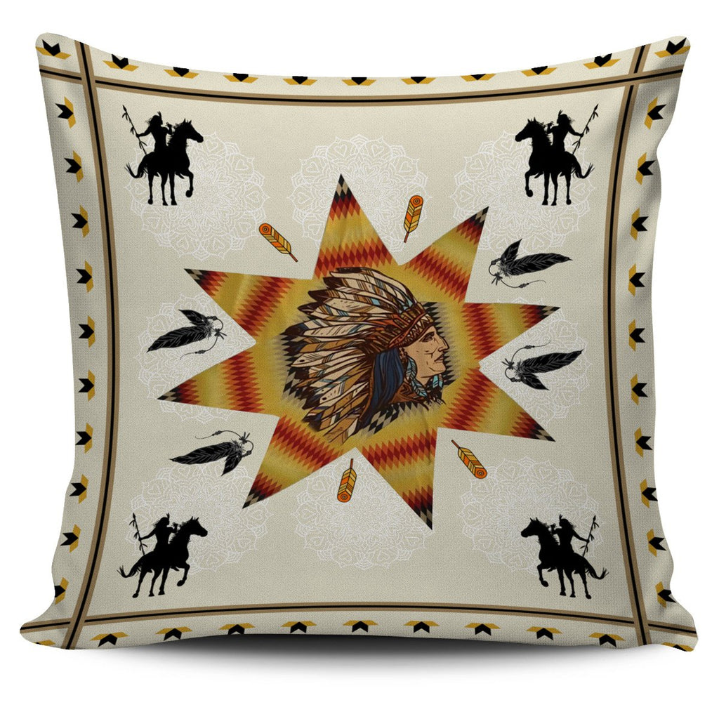 Tribe Chief & Warriors Native American Pillow Covers