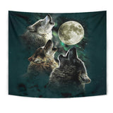 Powwow Store gb nat00223 howling wolves under moonlight tapestry