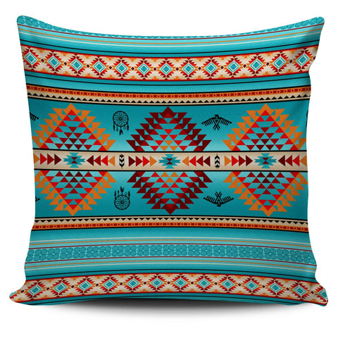 Blue Thunderbirds Dreamcatcher Native American  Pillow Covers - Powwow Store