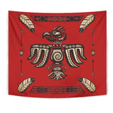 Red Thunderbird Feather Native American Design Tapestry - Powwow Store