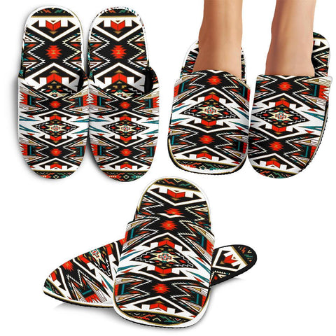 Tribal Colorful Pattern Native American Slippers