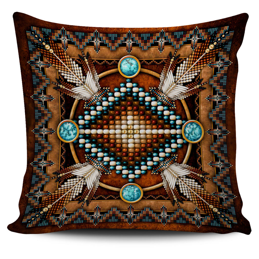 Powwow Store mandalal brown tribe native american pillow covers