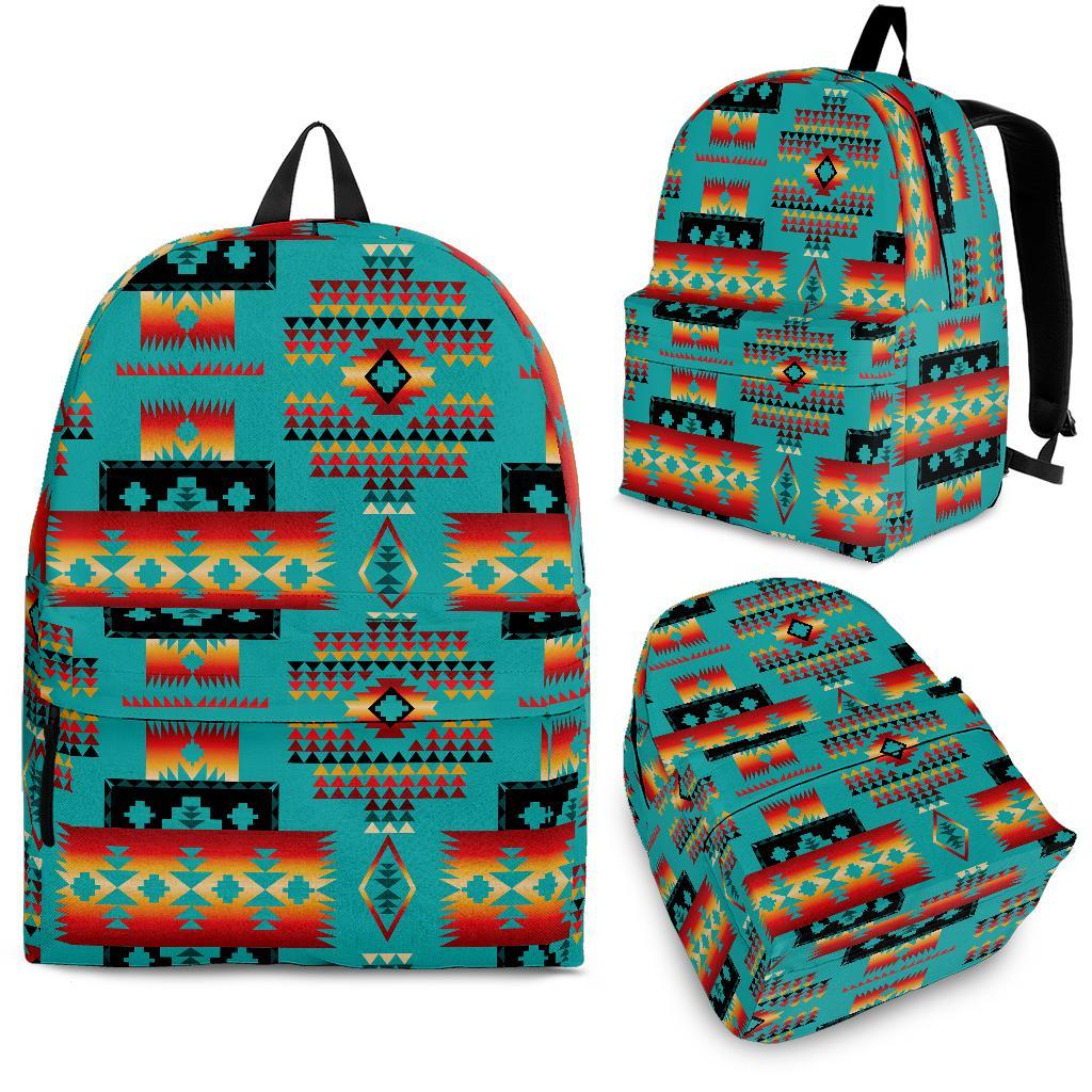 Blue Tribe Pattern Native American Backpack - Powwow Store