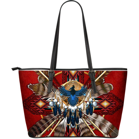 Mandala Red Owl Native American Handbag